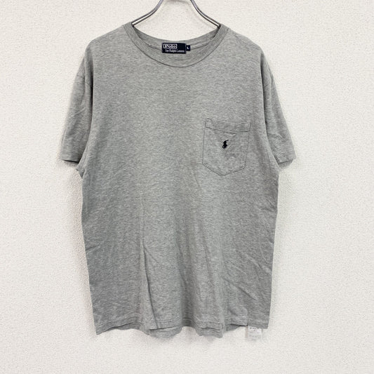 POLO BY RALPH LAUREN　ラルフローレン　半袖Tシャツ　胸ポケット　灰色　グレー　Lサイズ