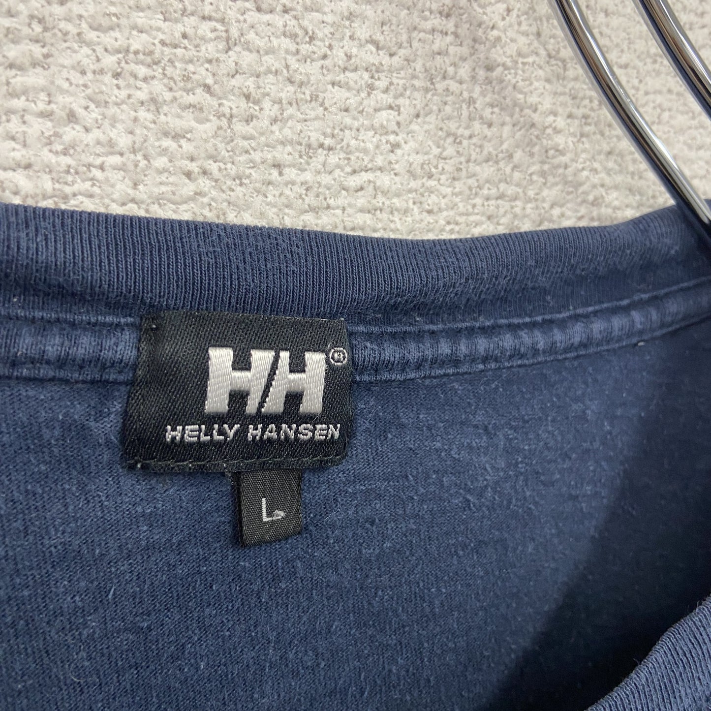 HELLY HANSEN　ヘリーハンセン　半袖プリントTシャツ　紺　ネイビー　Lサイズ