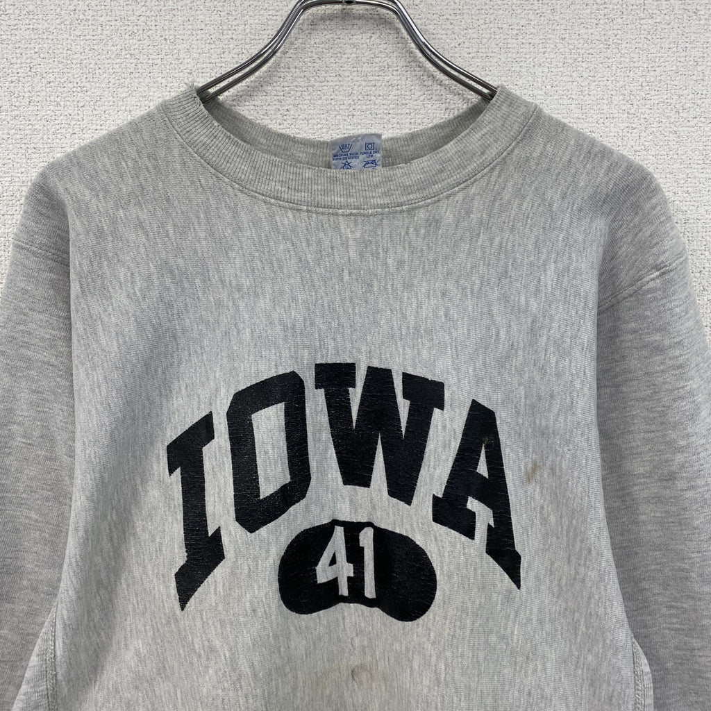 90s　Champion　チャンピオン　リバースウィーブ　スウェット/トレーナー　刺繍タグ　霜降りグレー　Lサイズ