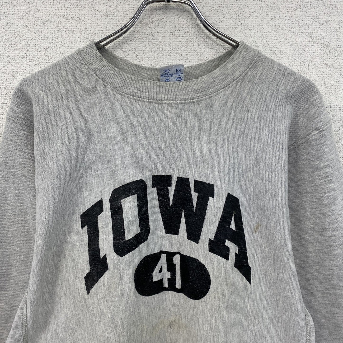 90s　Champion　チャンピオン　リバースウィーブ　スウェット/トレーナー　刺繍タグ　霜降りグレー　Lサイズ