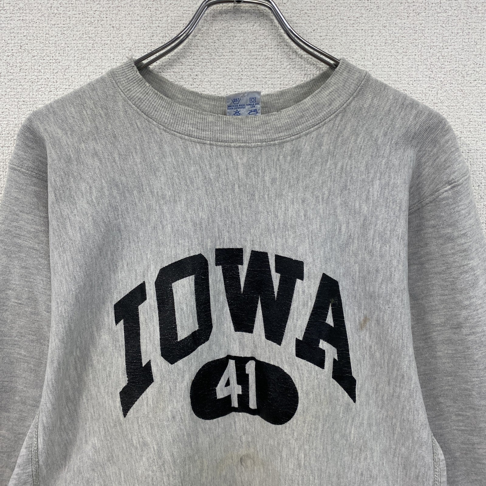 90s　Champion　チャンピオン　リバースウィーブ　スウェット/トレーナー　刺繍タグ　霜降りグレー　Lサイズ