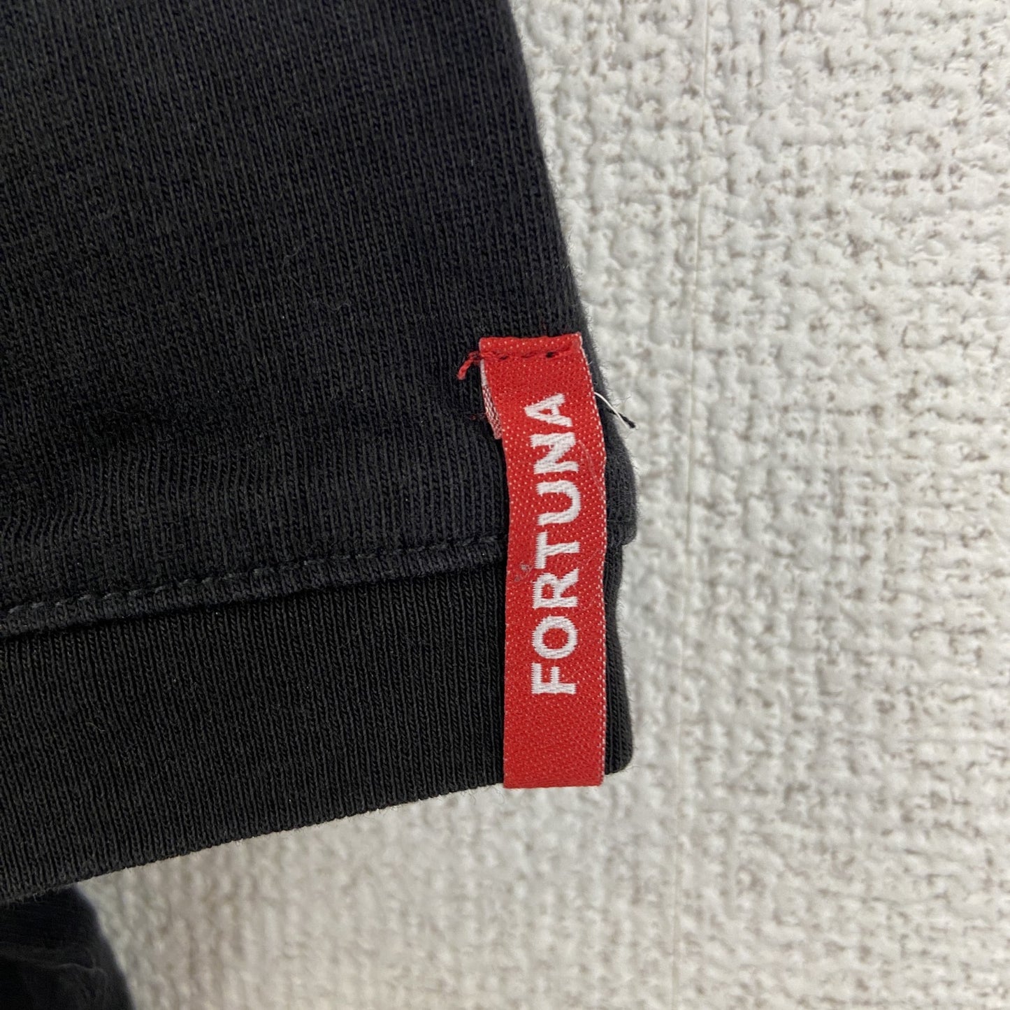 古着 used　F95　半袖プリントTシャツ　ビッグT　FORTUNA　カジュアルデザイン　クルーネック　黒　XXLサイズ
