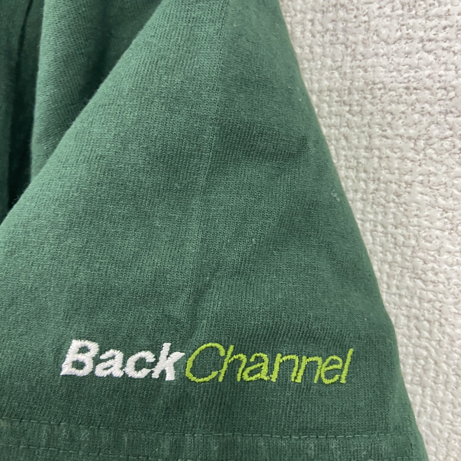 Back Channel　半袖Tシャツ　刺繡ワッペン　緑　グリーン　Sサイズ