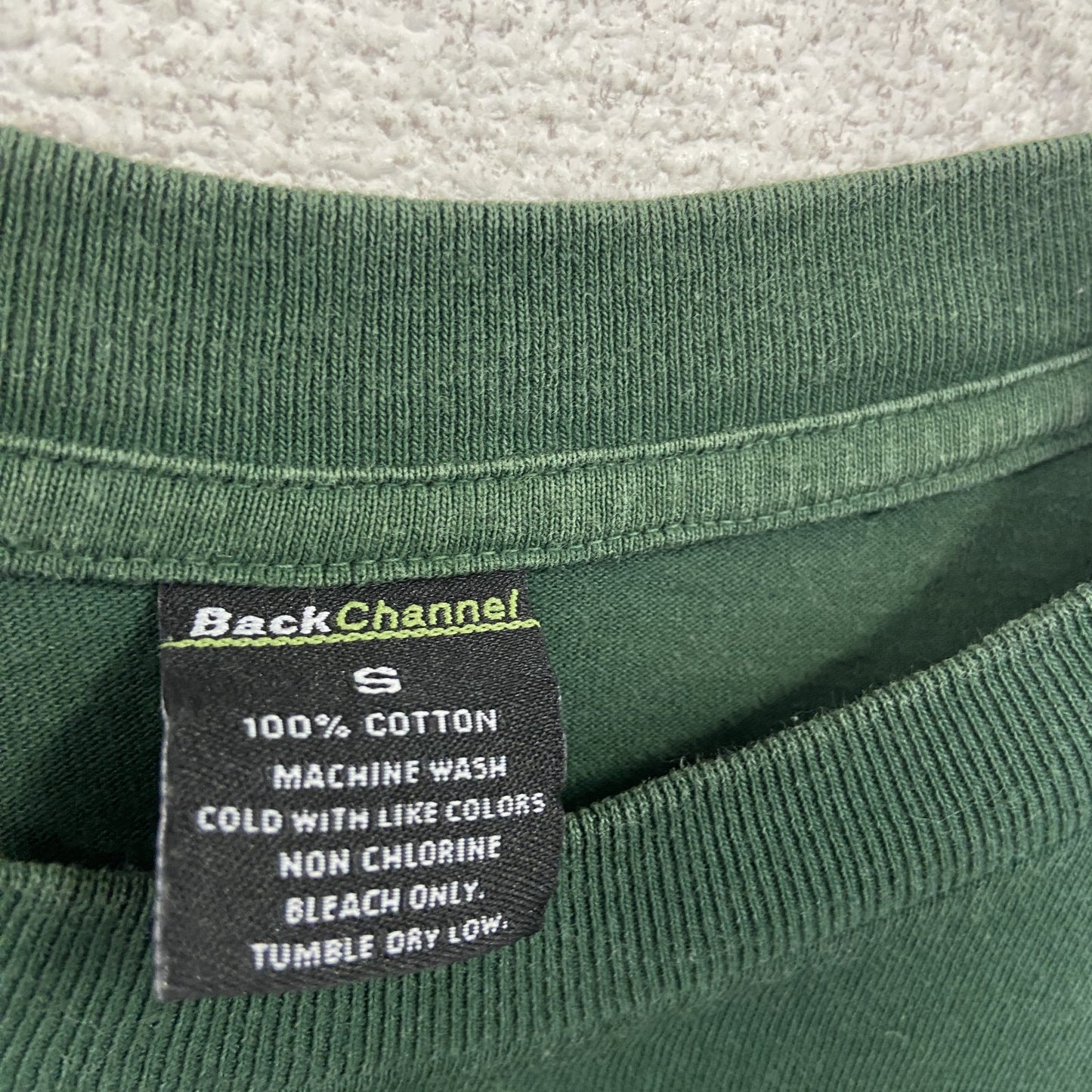 Back Channel　半袖Tシャツ　刺繡ワッペン　緑　グリーン　Sサイズ