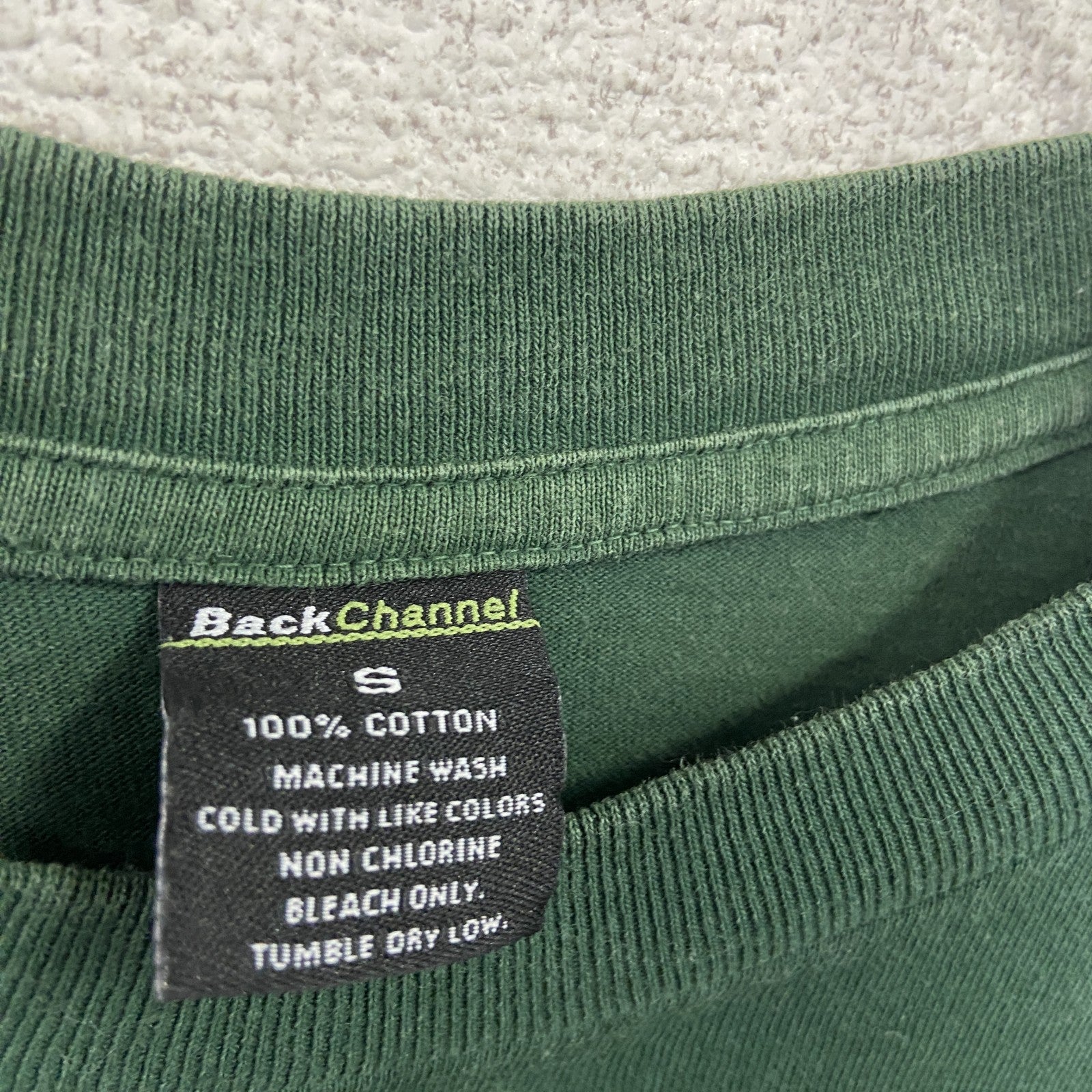 Back Channel　半袖Tシャツ　刺繡ワッペン　緑　グリーン　Sサイズ