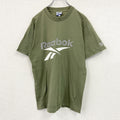 Reebok　リーボック　半袖ロゴプリントTシャツ　カーキ　Sサイズ