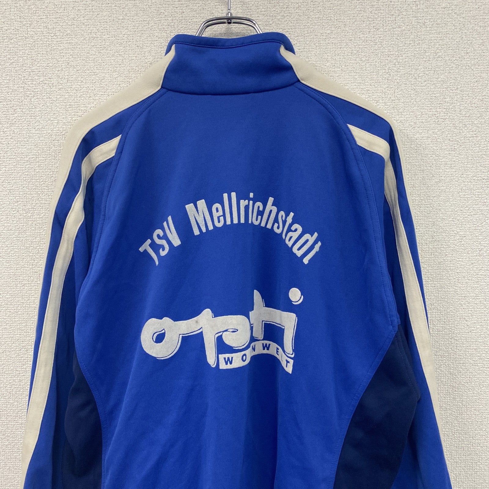 90s　adidas　アディダス　トラックジャケット/ジャージ　ヴィンテージ　青　ブルー　紺　ネイビー　Mサイズ