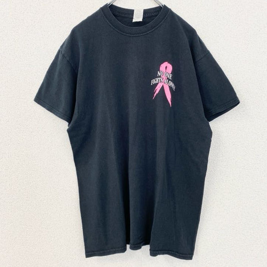 古着 used　GILDAN　ギルダン　半袖バックプリントTシャツ　バイク　クルーネック　レトロデザイン　黒　ブラック　Lサイズ
