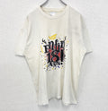 古着 used　SOL'S ソールズ　半袖プリントTシャツ　ビッグT　カジュアルデザイン　クルーネック　レトロ　白　XLサイズ