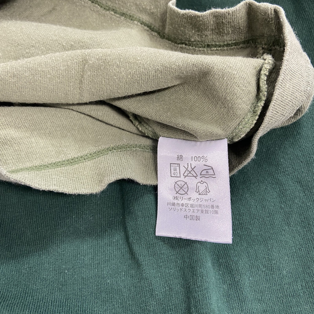 Reebok　リーボック　半袖ロゴプリントTシャツ　カーキ　Sサイズ