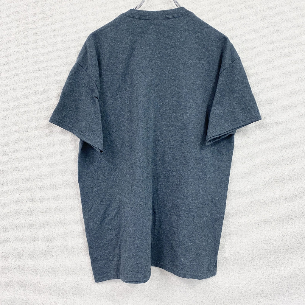 GILDAN　ギルダン　半袖プリントTシャツ　パロディT　Just Shoot It　灰色　グレー　Lサイズ