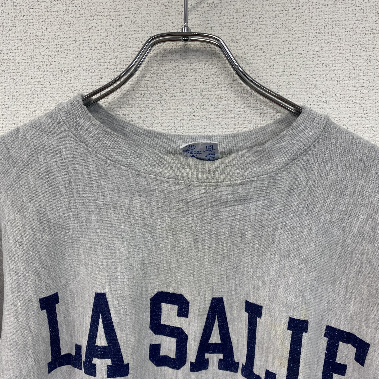 90s　Champion　チャンピオン　リバースウィーブ　スウェット/トレーナー　刺繍タグ　霜降りグレー　Lサイズ