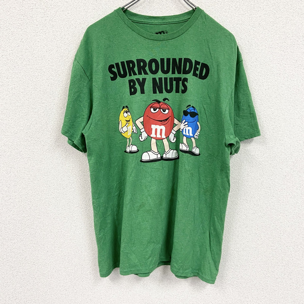 M&Ms　エムアンドエムズ　半袖プリントTシャツ　緑　グリーン　Ｍサイズ