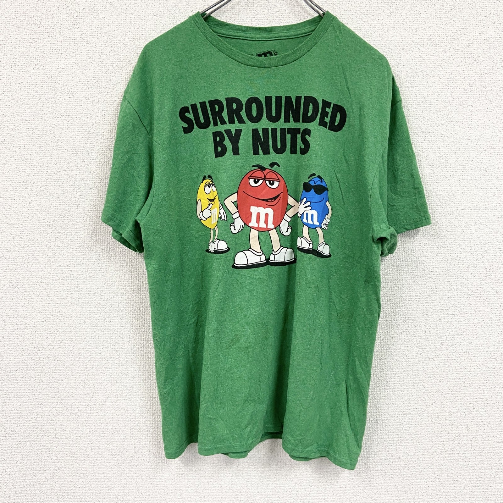 M&Ms　エムアンドエムズ　半袖プリントTシャツ　緑　グリーン　Ｍサイズ