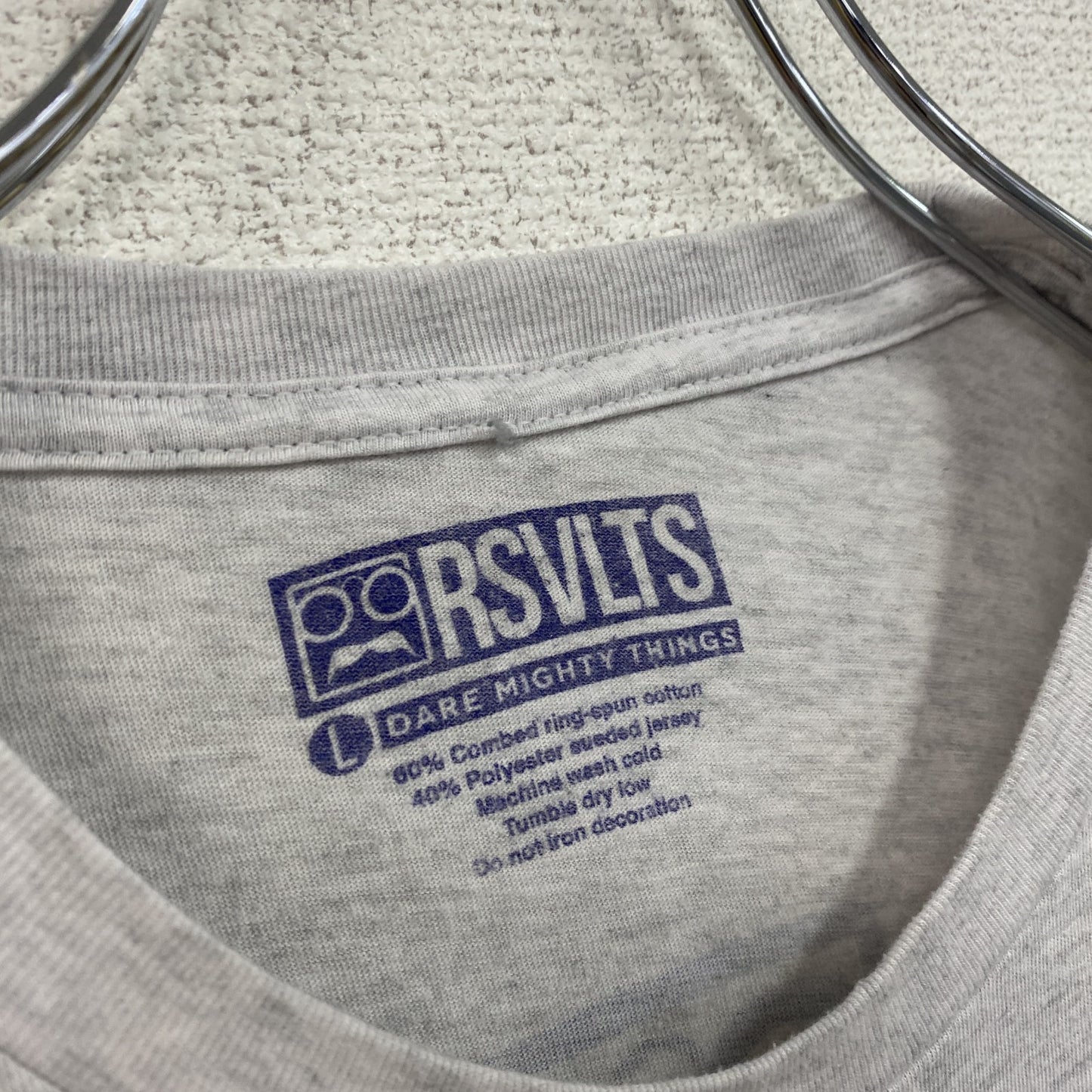 RSVLTS　半袖プリントアニマルTシャツ　アーチプリント　星条旗　灰色　グレー　Lサイズ