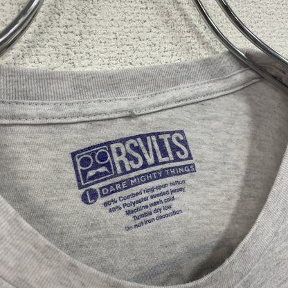 RSVLTS　半袖プリントアニマルTシャツ　アーチプリント　星条旗　灰色　グレー　Lサイズ