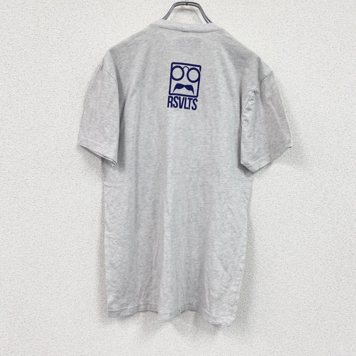 RSVLTS　半袖プリントアニマルTシャツ　アーチプリント　星条旗　灰色　グレー　Lサイズ