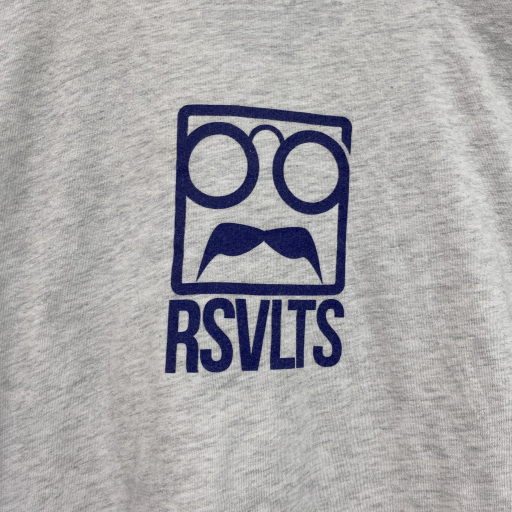RSVLTS　半袖プリントアニマルTシャツ　アーチプリント　星条旗　灰色　グレー　Lサイズ