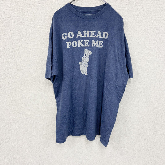 TTJ　ドゥーボーイ　半袖プリントTシャツ　青　ブルー　XXLサイズ