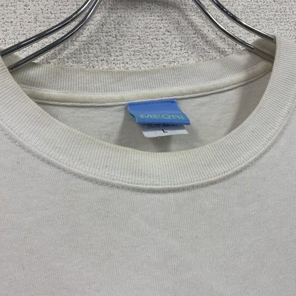 MEQRI　刃牙　半袖プリントアニメTシャツ　キャラクターT　格闘　白　ホワイト　Lサイズ