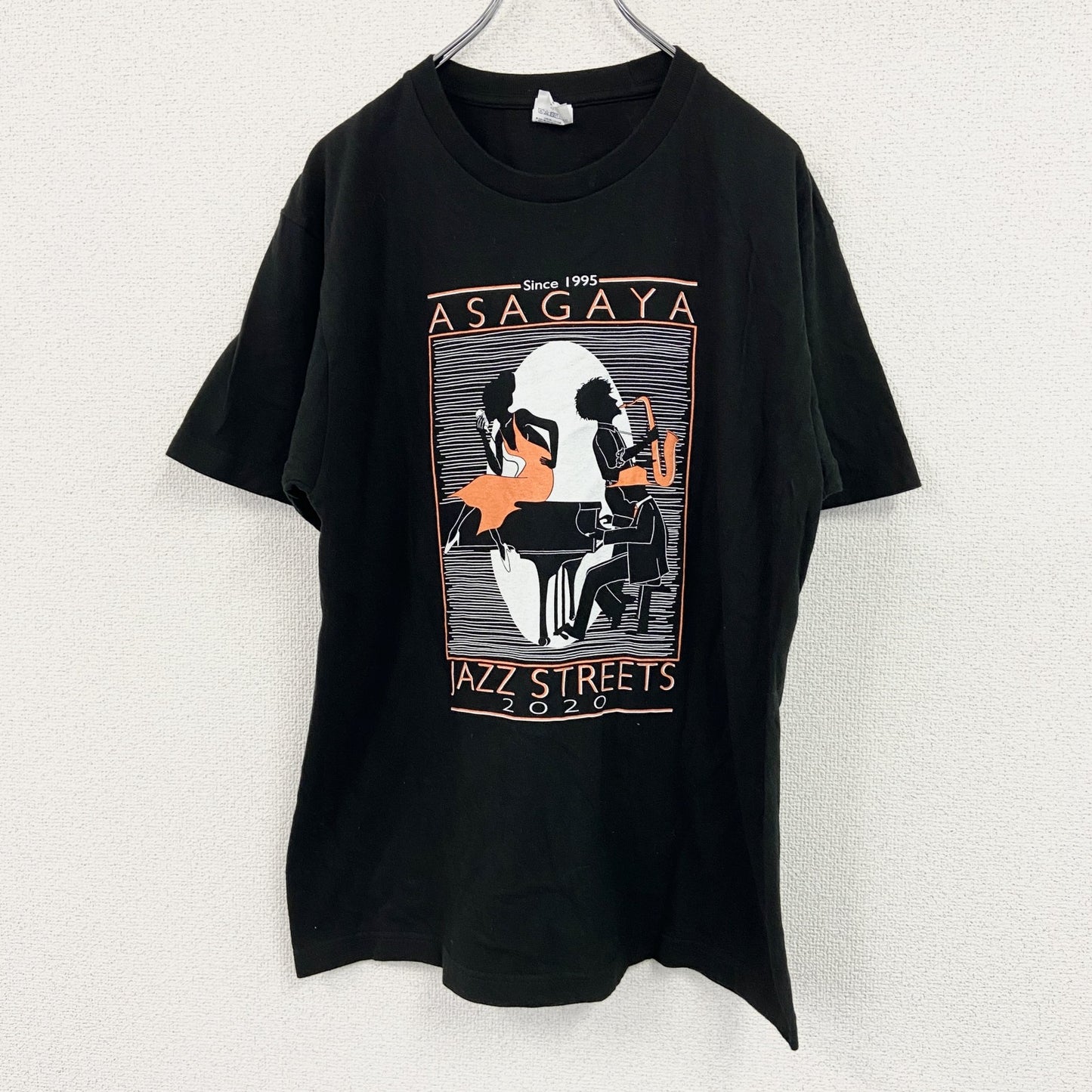 Print star　プリントスター　半袖プリントTシャツ　阿佐ヶ谷ジャズストリート　黒　ブラック　Lサイズ