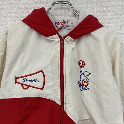 80s～　Birdie　バーディー　フルジップナイロンジャケット　ヴィンテージ　レッド　ホワイト　Sサイズ