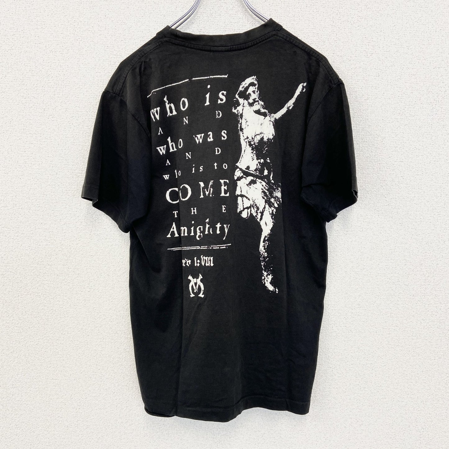 古着 used　Cantan　半袖バンドプリントTシャツ　Morphosis　HATE　ロックT　クルーネック　黒　Mサイズ