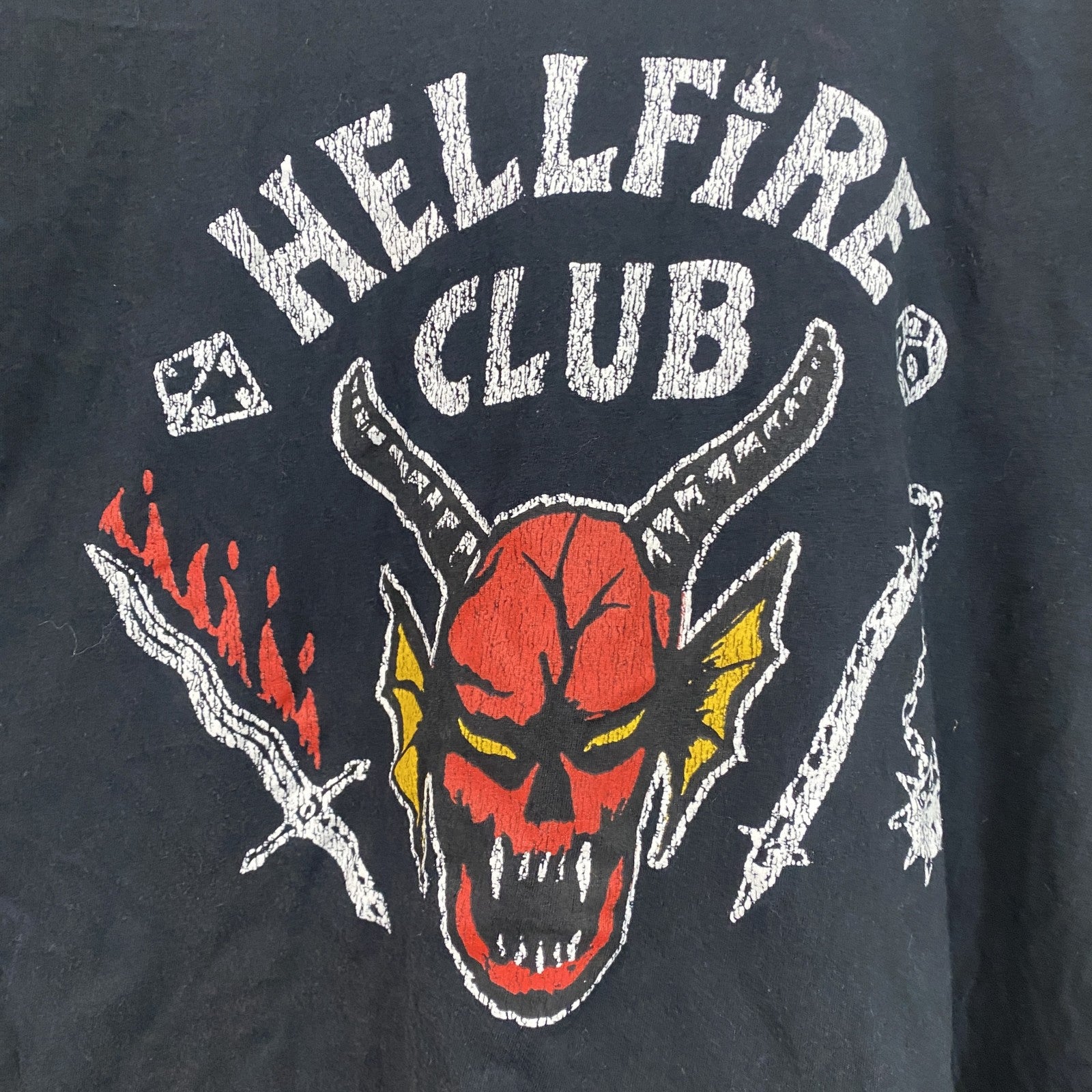 STRANGER THINGS　ストレンジャーシングス　半袖プリントTシャツ　海外ドラマ　Netflix　黒　ブラック　Lサイズ