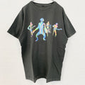 古着 used　GILDAN　ギルダン　半袖バックプリントTシャツ　クルーネック　レトロデザイン　黒　ブラック　Lサイズ