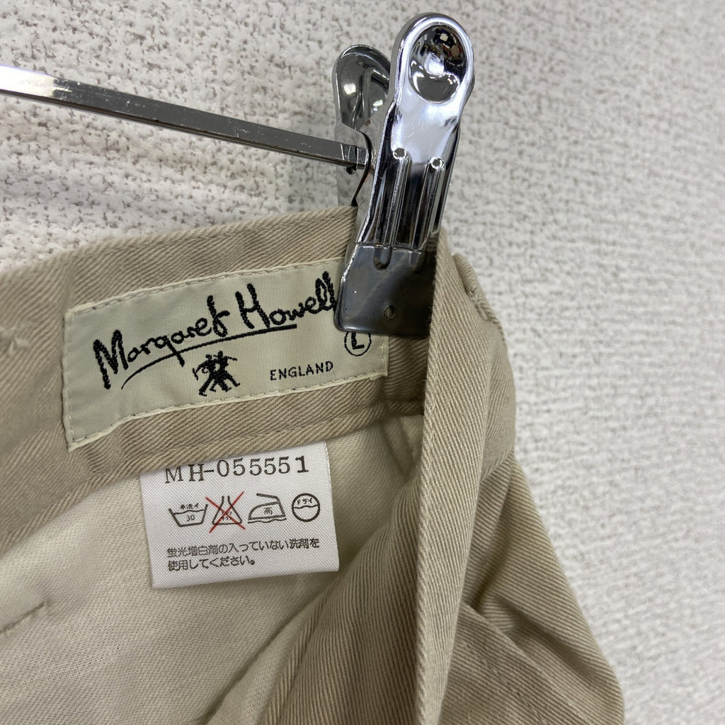 MARGARET HOWELL　マーガレットハウエル　チノパン　新品　未使用　タック入り　ベージュ　Lサイズ