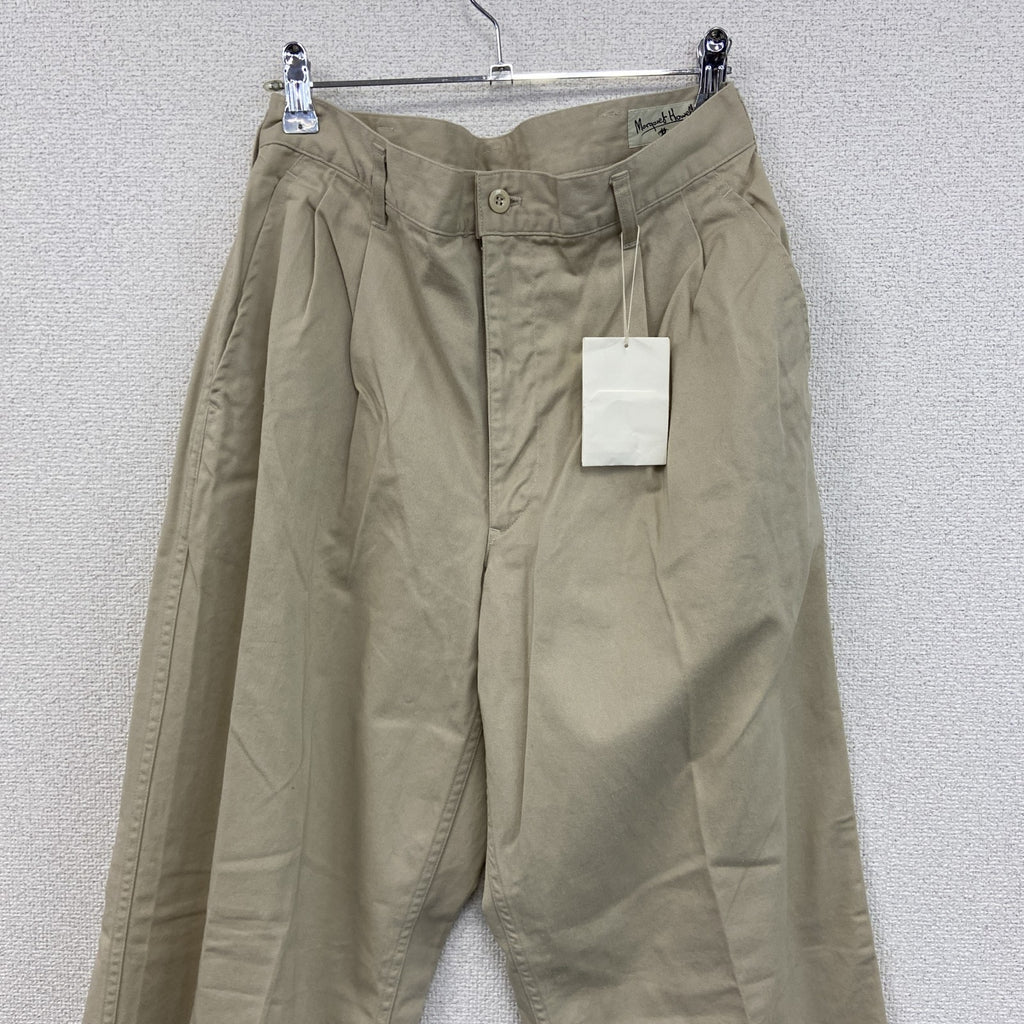MARGARET HOWELL　マーガレットハウエル　チノパン　新品　未使用　タック入り　ベージュ　Lサイズ