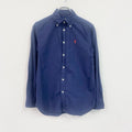 RALPH LAUREN　ラルフローレン　RELAXED FIT　長袖ボタンダウンシャツ　刺繍ロゴ　紺　ネイビー　XSサイズ