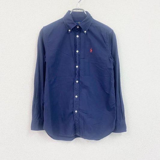 RALPH LAUREN　ラルフローレン　RELAXED FIT　長袖ボタンダウンシャツ　刺繍ロゴ　紺　ネイビー　XSサイズ