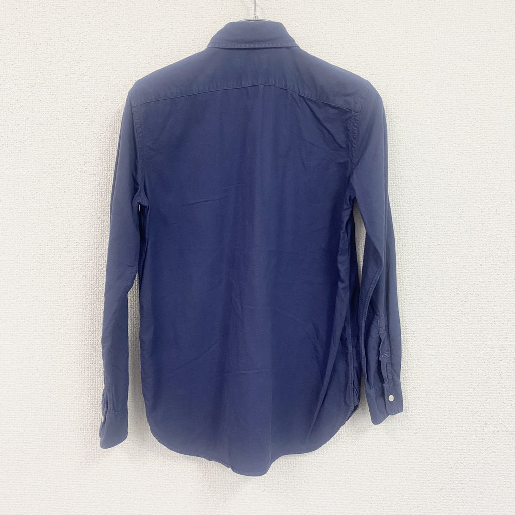 RALPH LAUREN　ラルフローレン　RELAXED FIT　長袖ボタンダウンシャツ　刺繍ロゴ　紺　ネイビー　XSサイズ