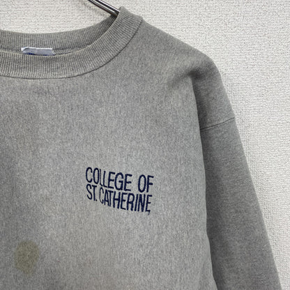 90s　Champion　チャンピオン　リバースウィーブ　スウェット/トレーナー　刺繍タグ　灰色　グレー　XLサイズ