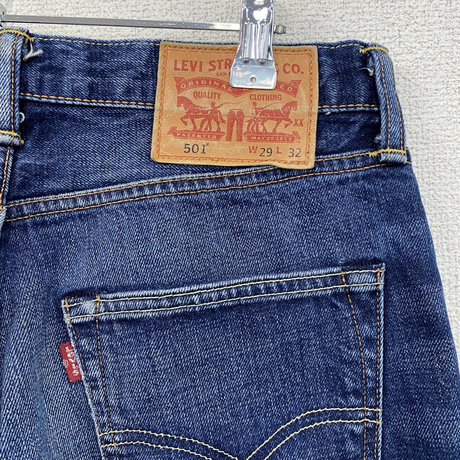 Levi’s　リーバイス　501　デニムパンツ/ジーンズ　ボタンフライ　縦落ち　インディゴ　W29サイズ