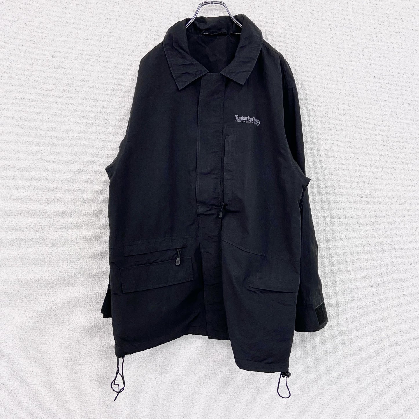 90s　Timberland　ティンバーランド　マウンテンパーカー/ナイロンジャケット　黒　ブラック　Sサイズ