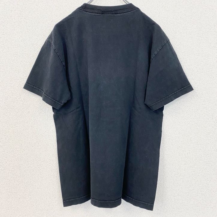 古着 used　Zero Skateboard　半袖プリントTシャツ　クルーネック　レトロデザイン　骸骨　スケボー　黒　ブラック　
