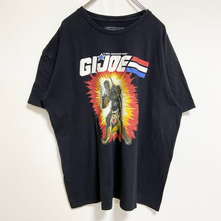 古着 used　G.I.ジョー　半袖ムービープリントTシャツ　SF映画　クルーネック　黒　ブラック　レトロ　2XLサイズ