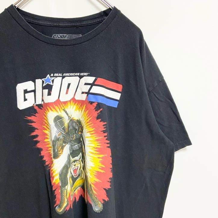 古着 used　G.I.ジョー　半袖ムービープリントTシャツ　SF映画　クルーネック　黒　ブラック　レトロ　2XLサイズ