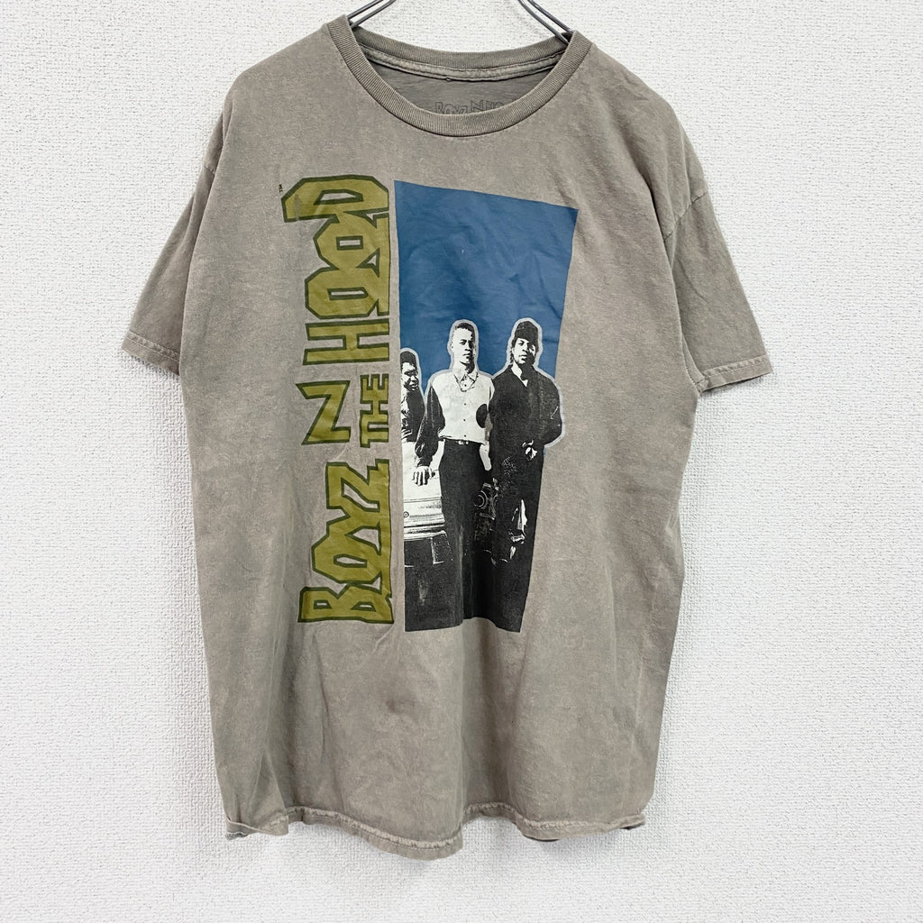 BOYZ N THE HOOD　半袖プリントTシャツ　ムービーT　ラップT　カーキ　Lサイズ