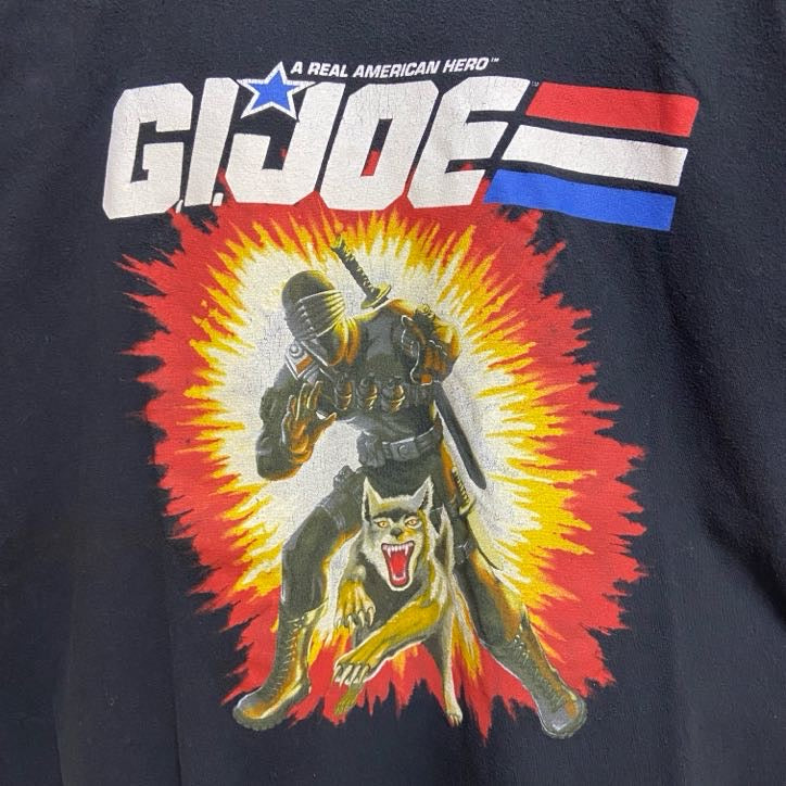 古着 used　G.I.ジョー　半袖ムービープリントTシャツ　SF映画　クルーネック　黒　ブラック　レトロ　2XLサイズ