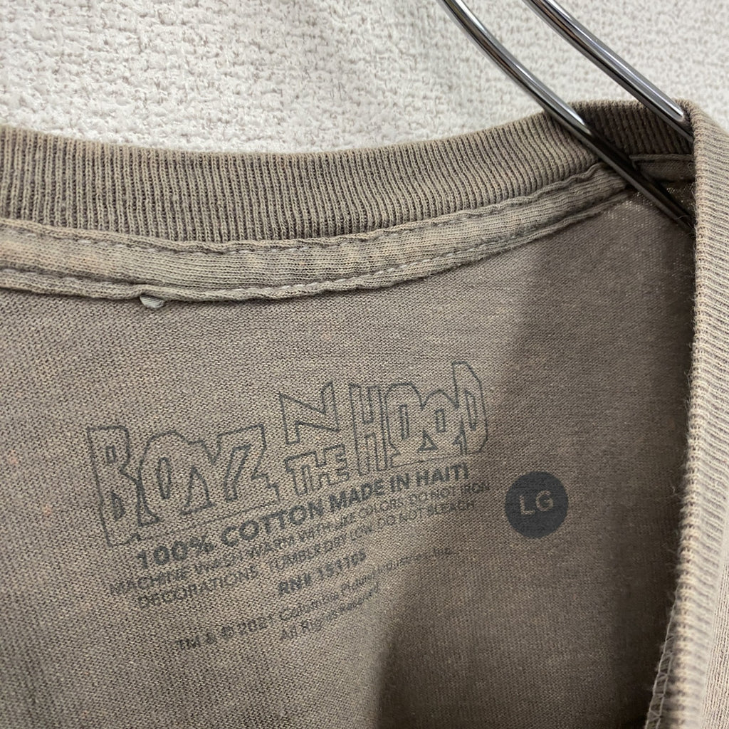 BOYZ N THE HOOD　半袖プリントTシャツ　ムービーT　ラップT　カーキ　Lサイズ