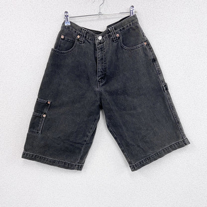 90s　GUESS JEANS　ゲスジーンズ　デニムハーフパンツ/ショートパンツ　黒　ブラック　W32サイズ