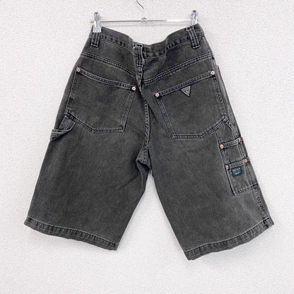 90s　GUESS JEANS　ゲスジーンズ　デニムハーフパンツ/ショートパンツ　黒　ブラック　W32サイズ