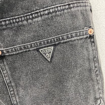 90s　GUESS JEANS　ゲスジーンズ　デニムハーフパンツ/ショートパンツ　黒　ブラック　W32サイズ