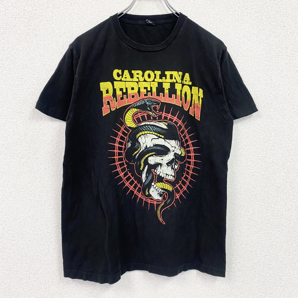 tultex　CAROLINA REBELLION　半袖プリントTシャツ　音楽T　黒　ブラック　Mサイズ