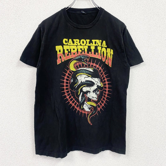 tultex　CAROLINA REBELLION　半袖プリントTシャツ　音楽T　黒　ブラック　Mサイズ