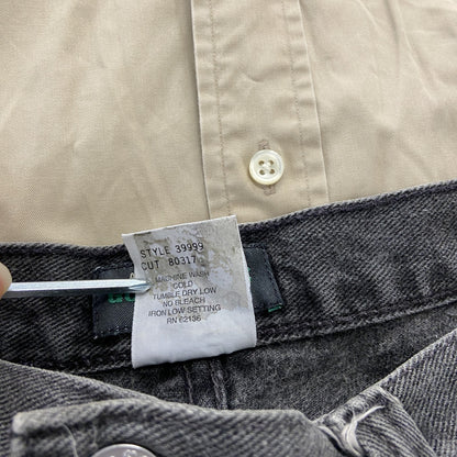 90s　GUESS JEANS　ゲスジーンズ　デニムハーフパンツ/ショートパンツ　黒　ブラック　W32サイズ