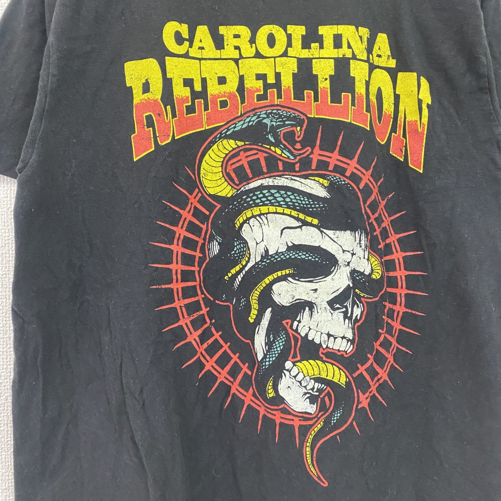 tultex　CAROLINA REBELLION　半袖プリントTシャツ　音楽T　黒　ブラック　Mサイズ